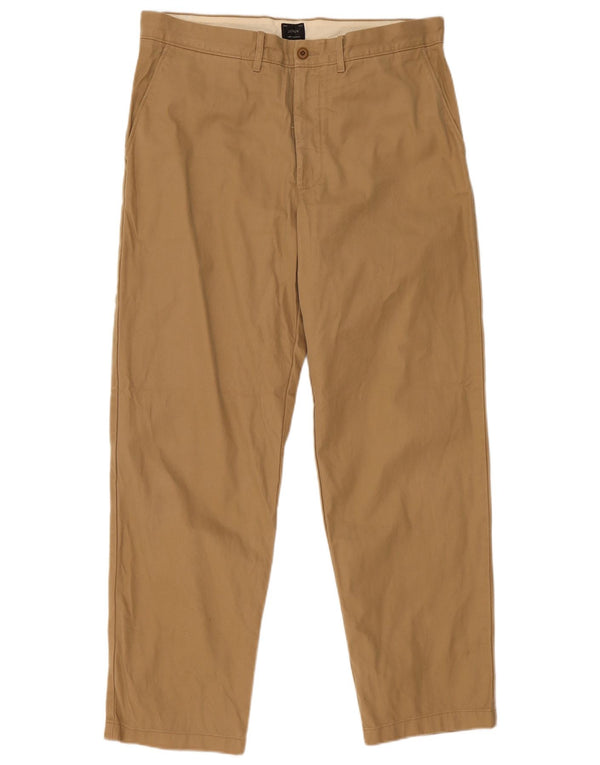 J. CREW Herre Tapered Chino Bukser W35 L32 Beige Bomuld