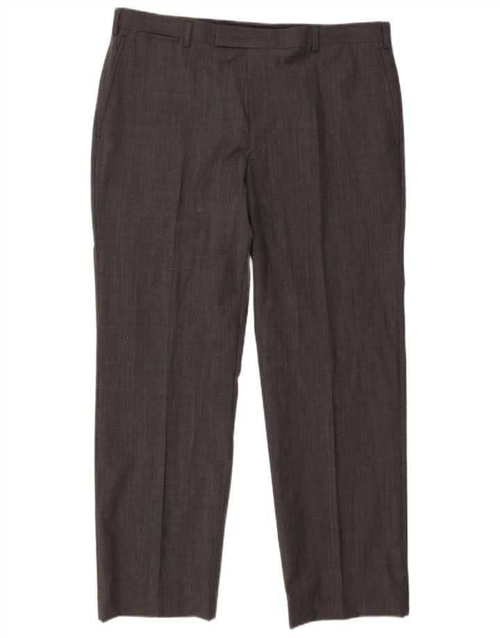 Marks & Spencer Herre Autograph Straight Suit Bukser W38 L31 Grå Uld