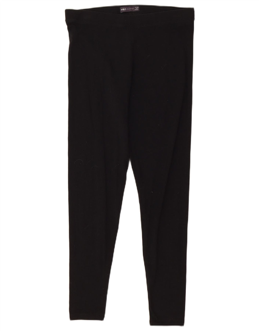 Marks & Spencer Dame Leggings UK 12 Medium Sort Bomuld