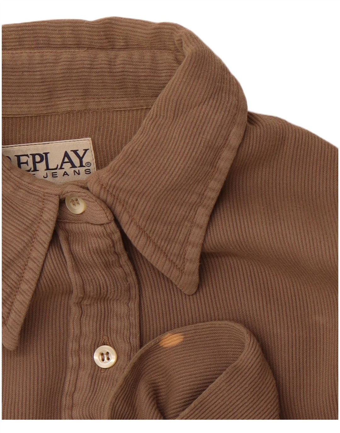 REPLAY Dameskjorte UK 12 Medium Brown