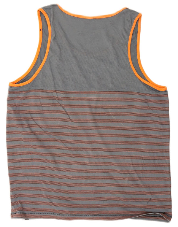 Hurley Herre Premium Fit Vest Top Stor grå stribet bomuld