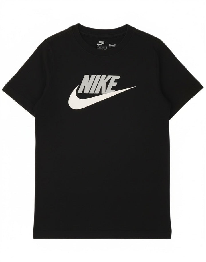 Nike drenge grafisk t-shirt top 10-11 år medium sort bomuld