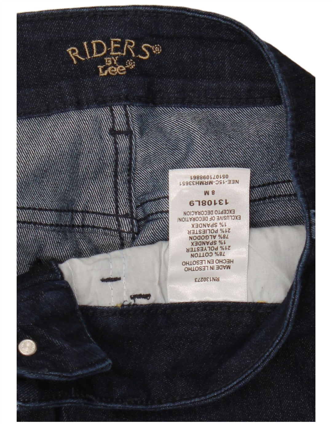 LEE Womens Riders Capri Jeans US 8 Medium W30 L18 Marineblå Bomuld