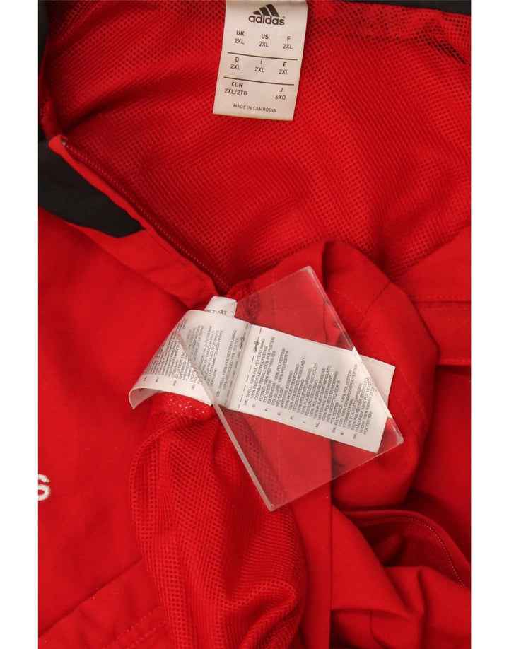 Adidas Træningsdragt til mænd Topjakke 2XL Rød Colourblock Polyester