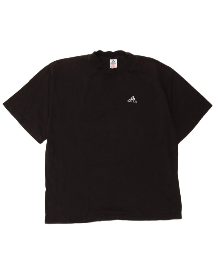 Adidas Herre T-Shirt Top XL Sort Bomuld