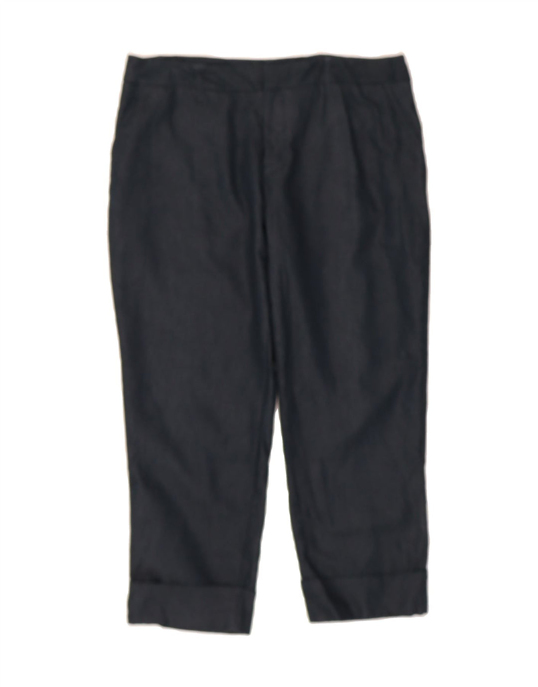 MOSSIMO Womens Straight Cropped Trousers US 12 Large W34 L24 Navy Blue Vintage Mossimo and Second-Hand Mossimo from Messina Hembry 