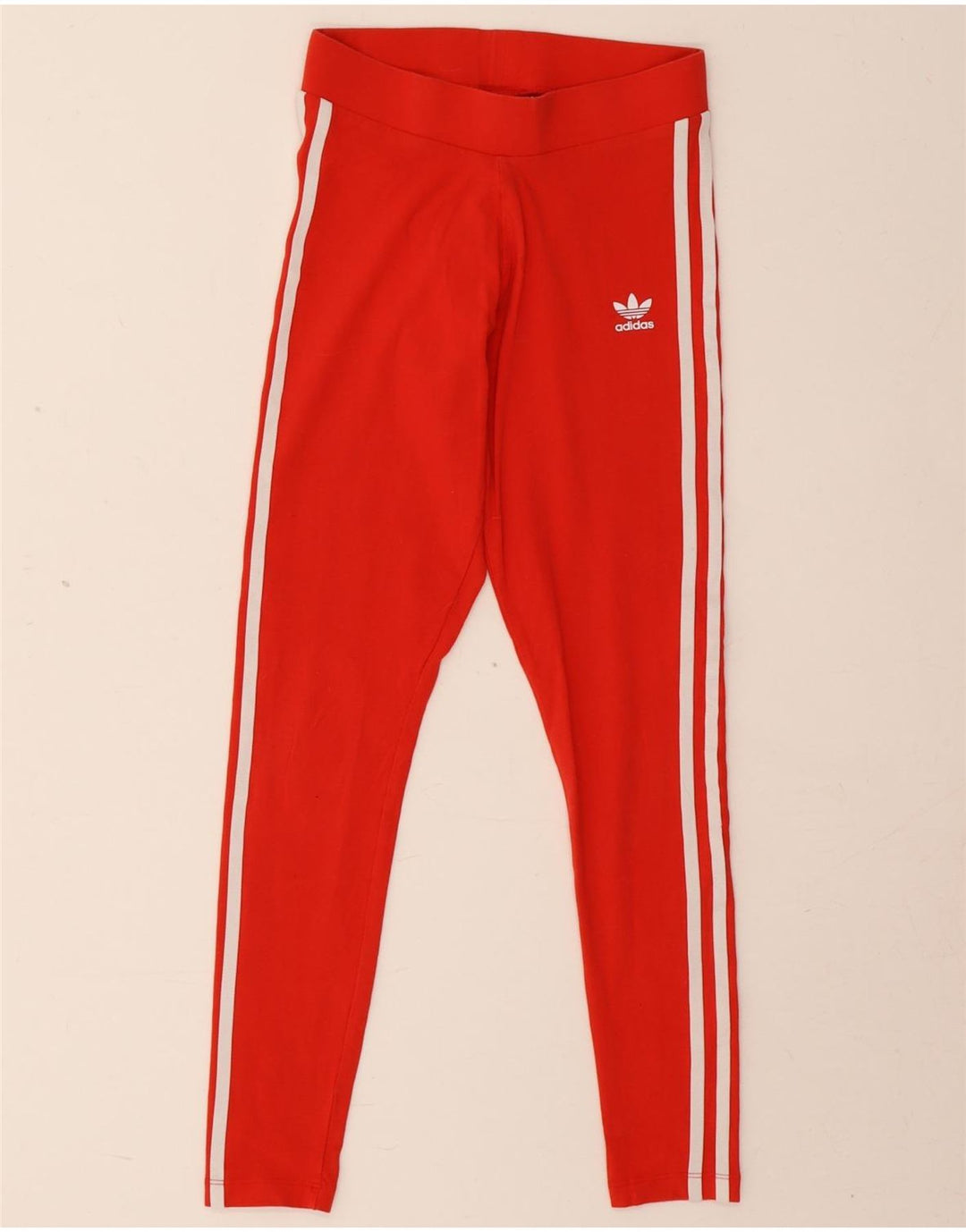 Adidas Dame Leggings UK 4 XS Rød Bomuld