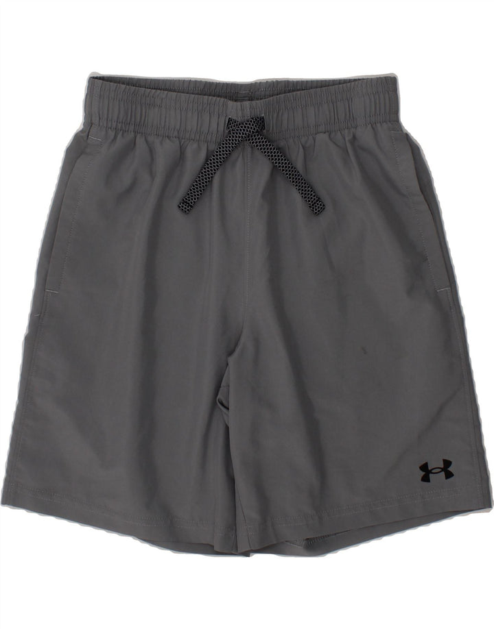 UNDER ARMOUR Boys Sport Shorts 9-10 Years  Medium  Grey Polyester Vintage Under Armour and Second-Hand Under Armour from Messina Hembry 