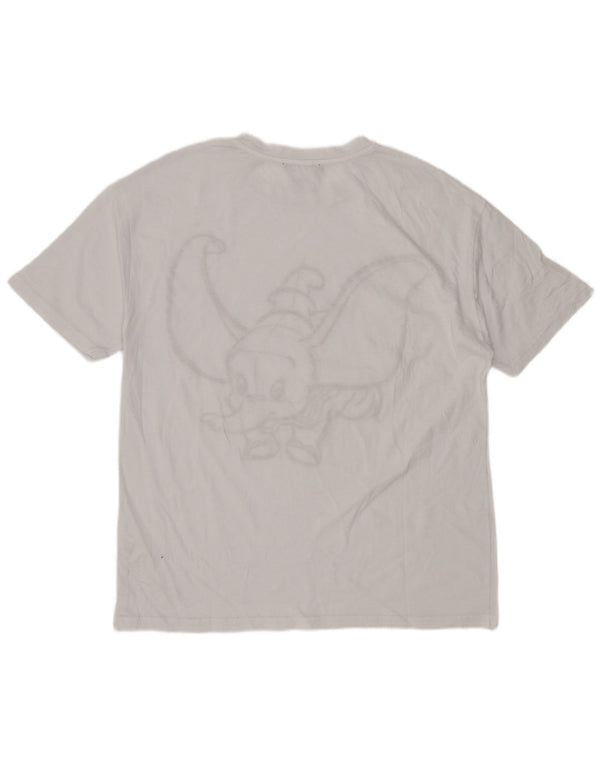 Zara Dame Dumbo Grafisk T-Shirt Top UK 14 Medium White Animal Print