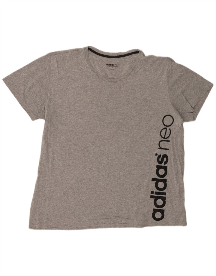 ADIDAS Grafisk T-shirt top til mænd 2XL Grå bomuld