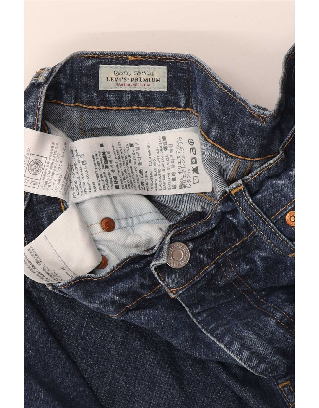 Levi's Slim Jeans til mænd W30 L30 blå bomuld