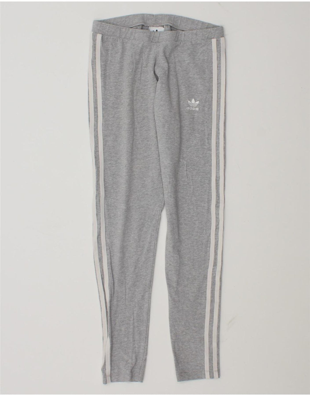 Adidas Dame Leggings UK 10 Små Grå Bomuld