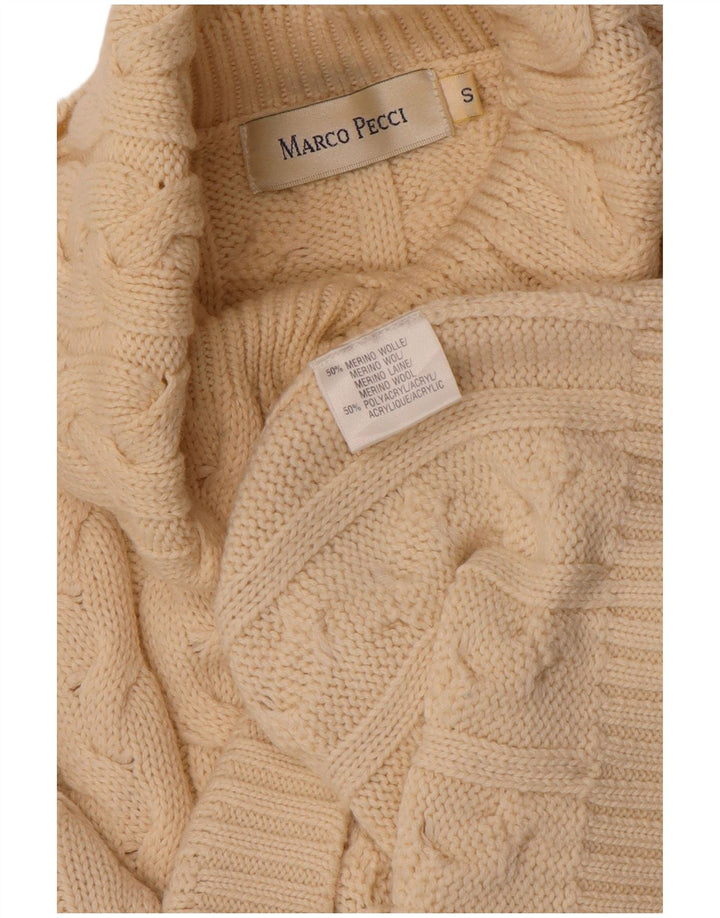 Marco Pecci Dame Rullehals Sweater UK 10 Small Off White Uld