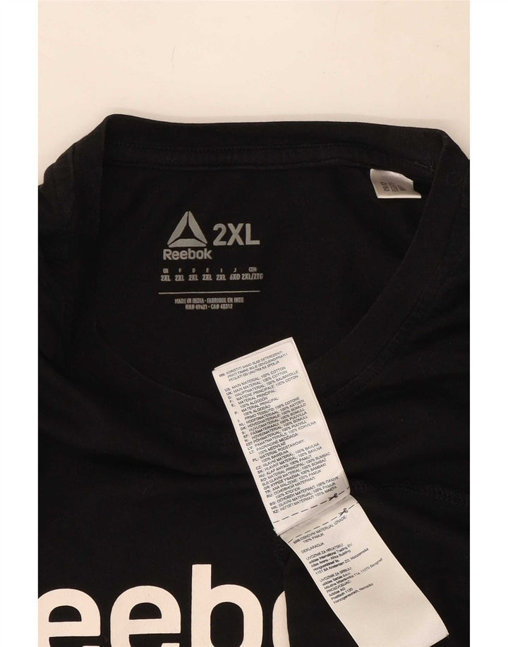 Reebok Herre grafisk T-shirt top 2XL sort bomuld