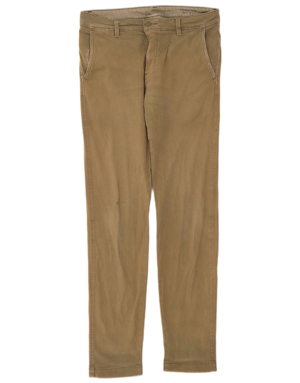 Levi's Standard Chinobukser med konisk pasform til mænd W32 L34 Khaki Bomuld