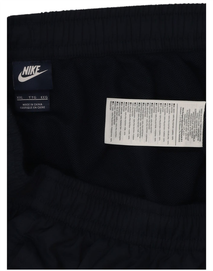 NIKE Mens Sport Shorts 2XL Navy Blue Polyester