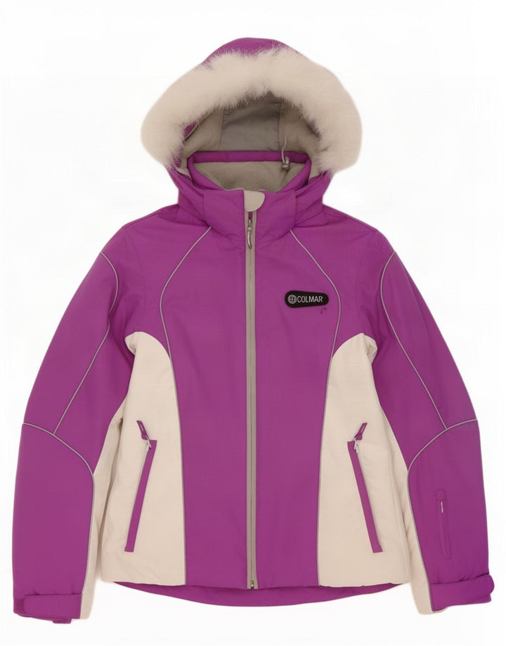 Colmar Skijakke med hætte til kvinder EU 38 Medium Lilla Colourblock Polyamid
