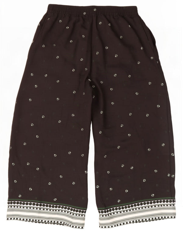 Marks & Spencer Womens Cropped Trousers UK 12 Medium W30 L25 Black