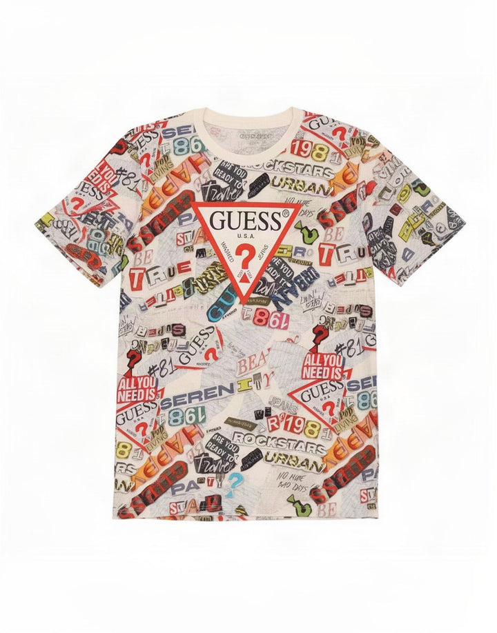 Guess drenge grafisk top langærmet 11-12 år Flerfarvet patchwork