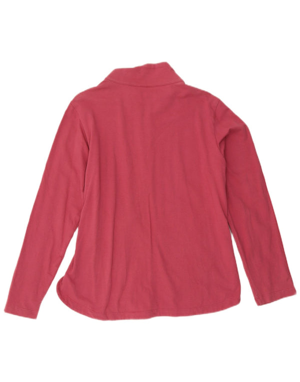 Champion Womens træningsdragt Topjakke UK 14 Stor Pink Stribet Bomuld