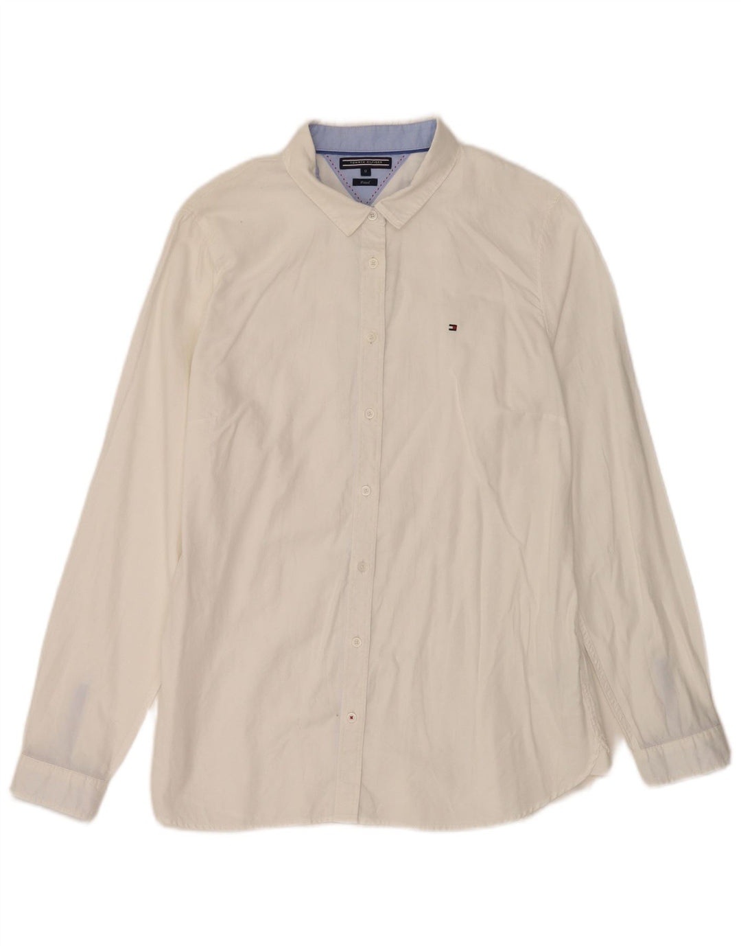Tommy Hilfiger Stretch-skjorte til kvinder US 12 Stor hvid bomuld