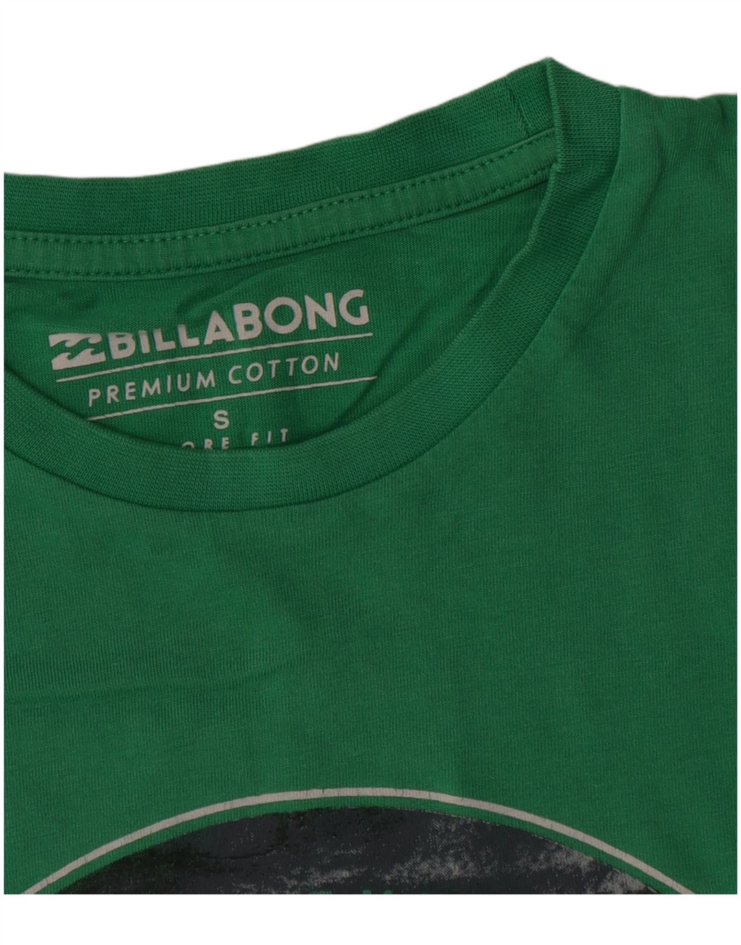 Billabong Herre Grafisk T-Shirt Top Lille Grøn Bomuld