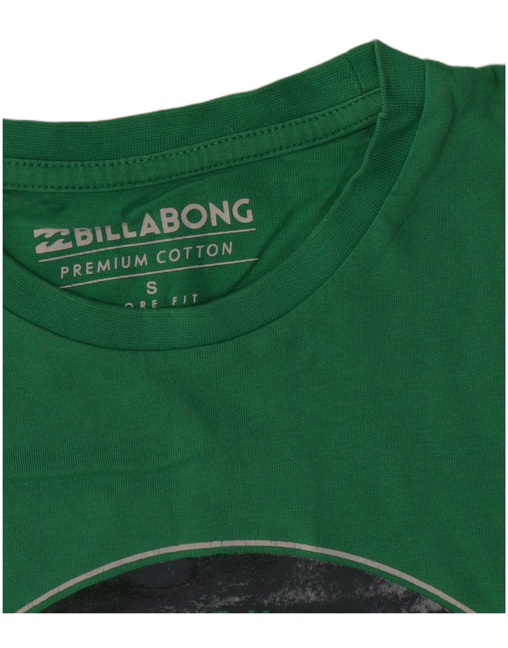 Billabong Herre Grafisk T-Shirt Top Lille Grøn Bomuld