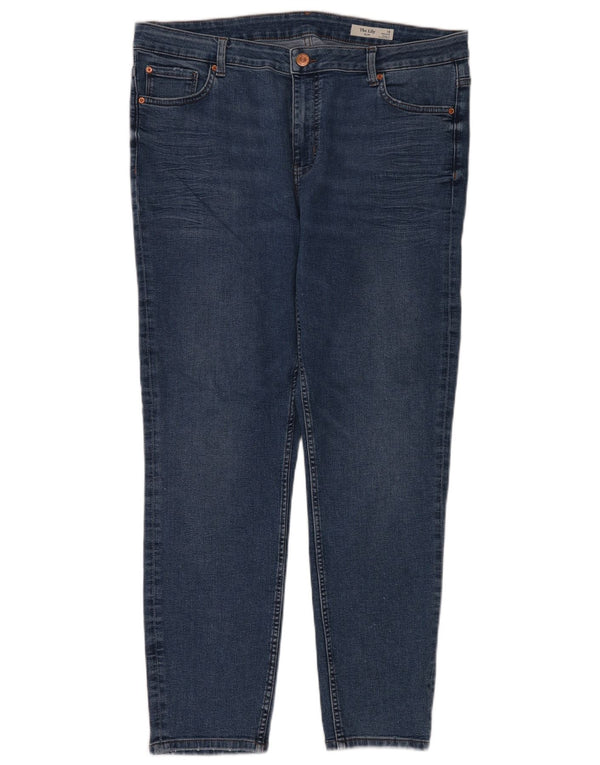 Marks & Spencer Womens The Lily High Waist Slim Jeans UK 18 XL W36 L28 Blå