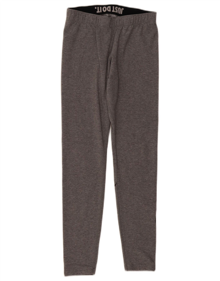 Nike Grafiske Leggings til kvinder UK 12 Medium Grey Flecked Bomuld