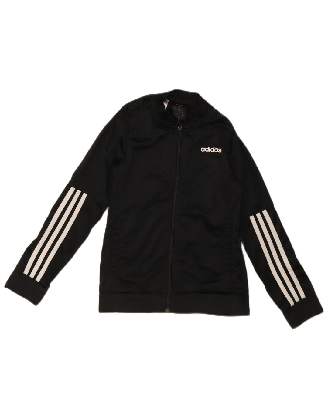 Adidas Drenge Træningsdragt Topjakke 9-10 År Sort Polyester Sports