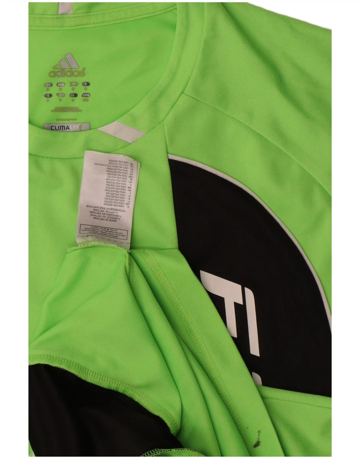 Adidas Herre F50 Grafisk T-Shirt Top Medium Grøn Colourblock Polyester