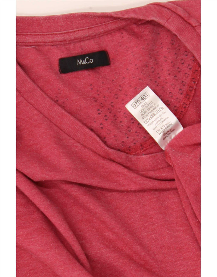 M&Co Herre T-Shirt Top XL Rød Bomuld