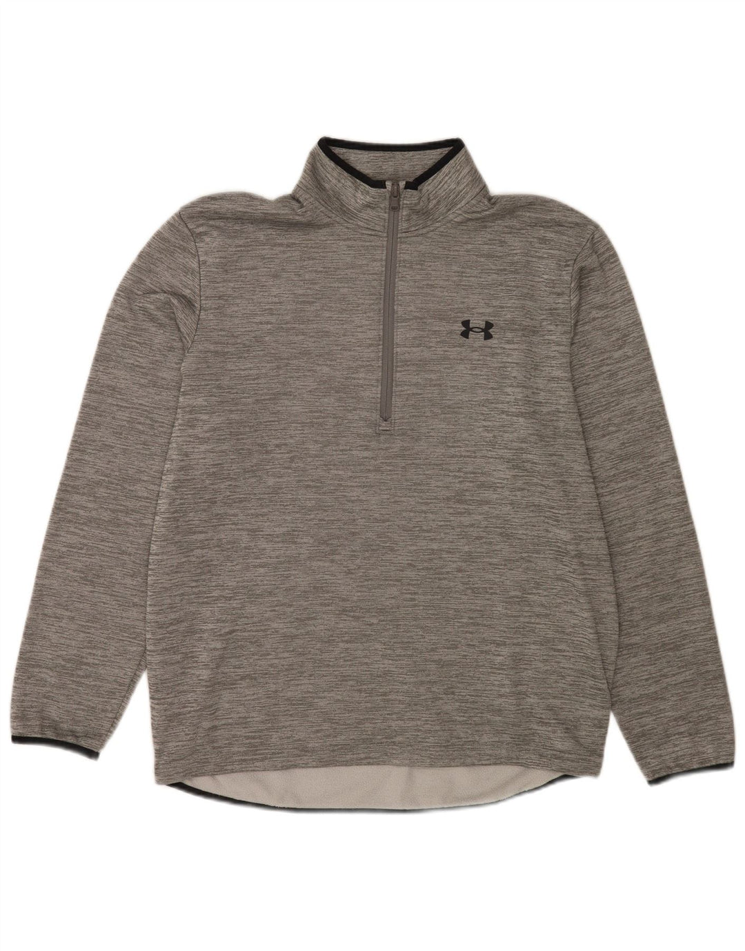 Under Armour Herre Zip Neck Sweatshirt Jumper Large Grå Flecked Polyester