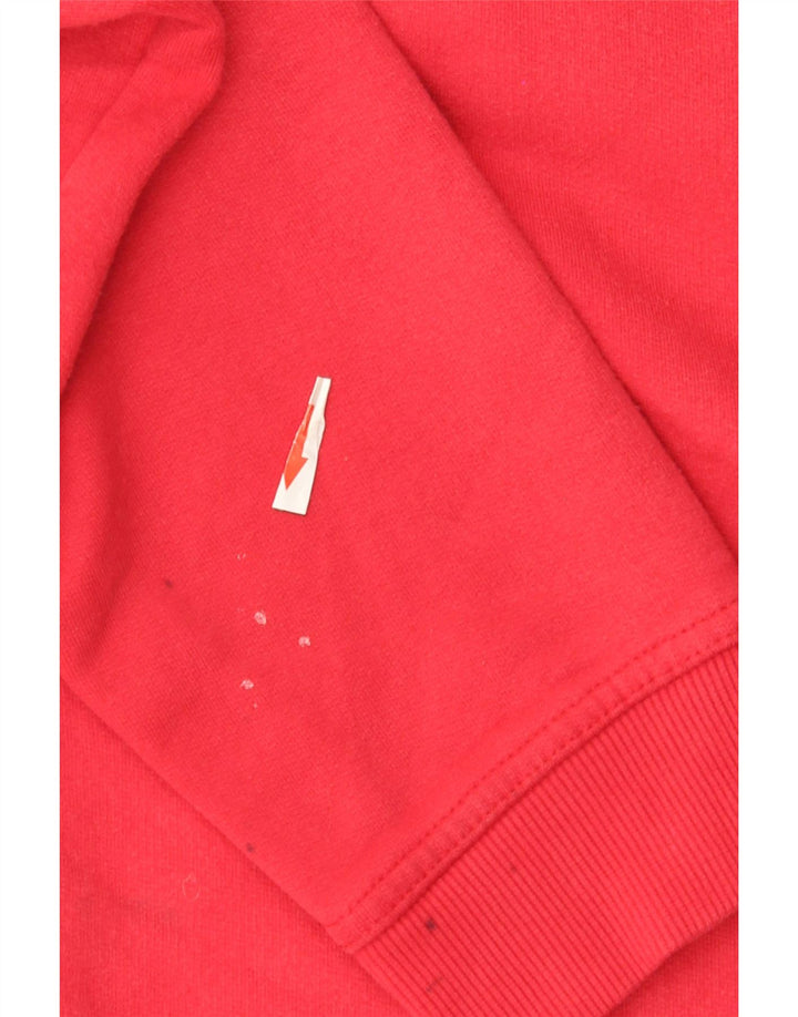 Besætningstøj Herre Zip Neck Sweatshirt Jumper Medium Rød Bomuld