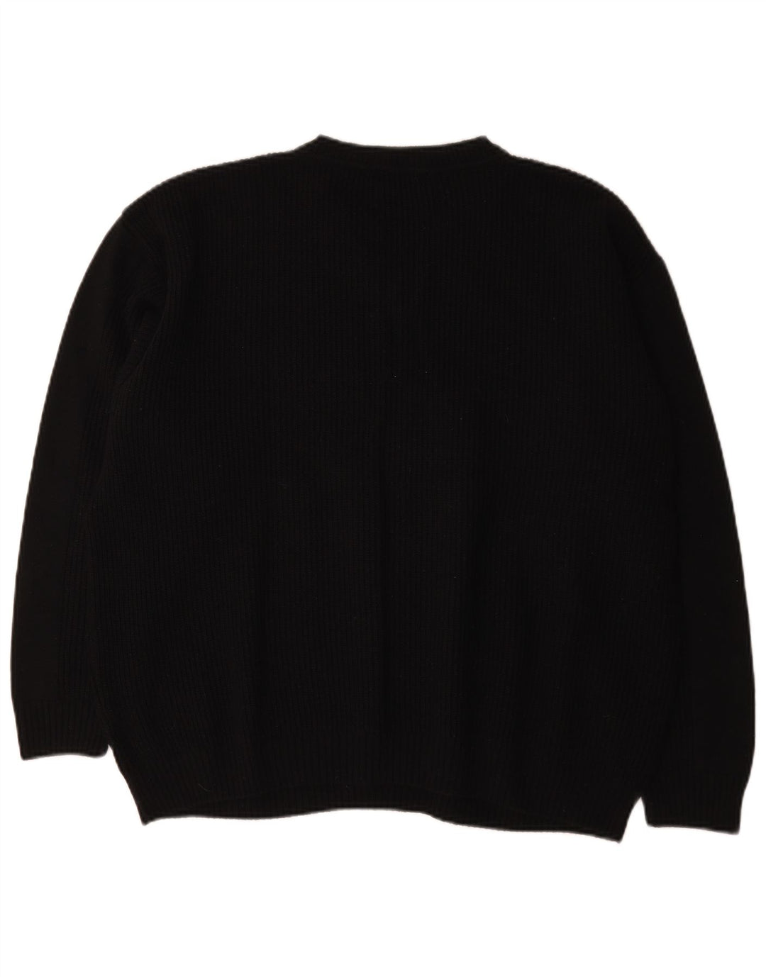Engbers Herre V-hals sweater EU 54 XL Sort Stribet Uld