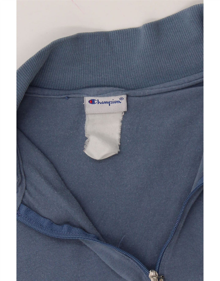 CHAMPION Womens Zip Neck Sweatshirt Jumper UK 14 Medium Grey Vintage Champion and Second-Hand Champion from Messina Hembry 