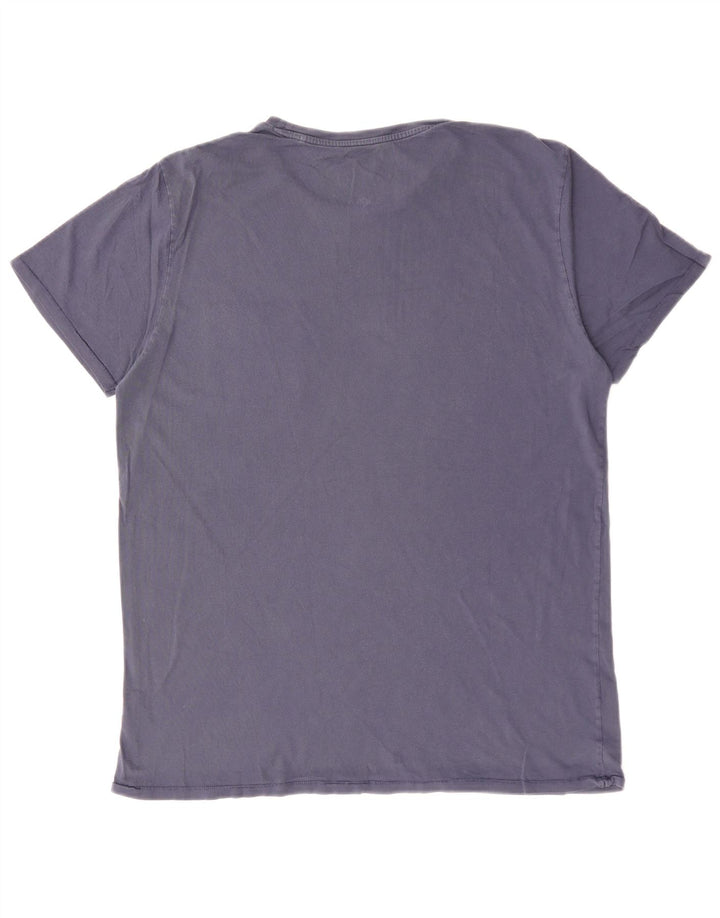 FAT FACE Herre T-Shirt Top Stor Blå Bomuld