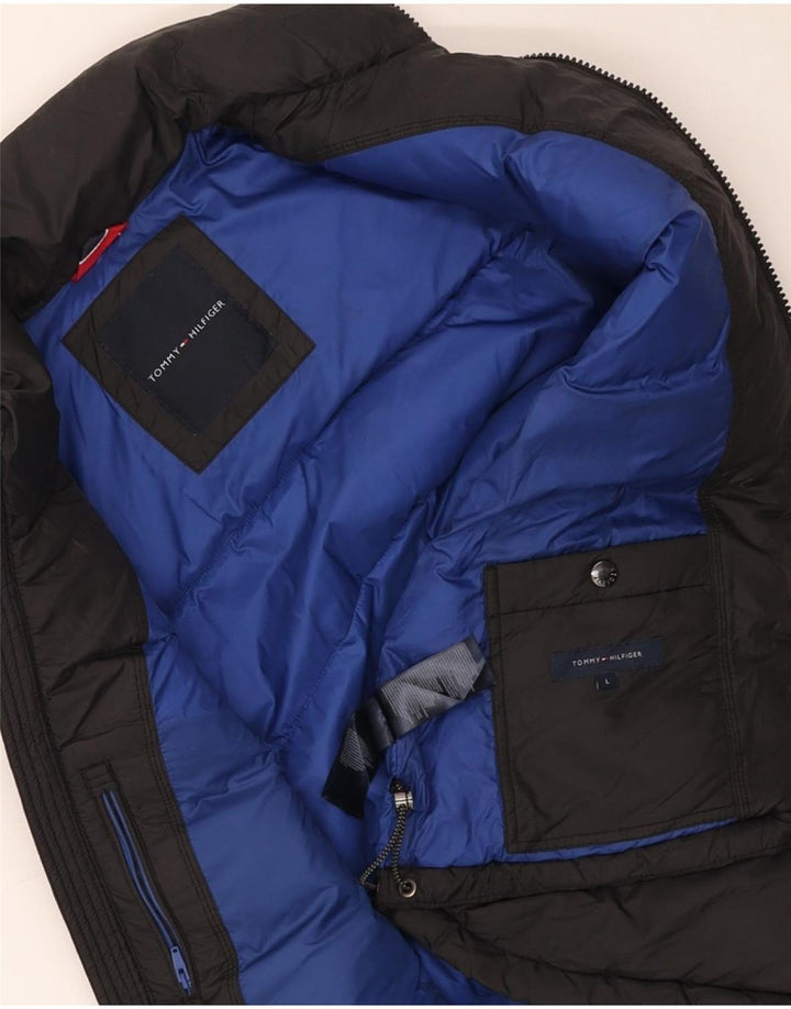 TOMMY HILFIGER Polstret Gilet til mænd UK 40 Stor sort nylon