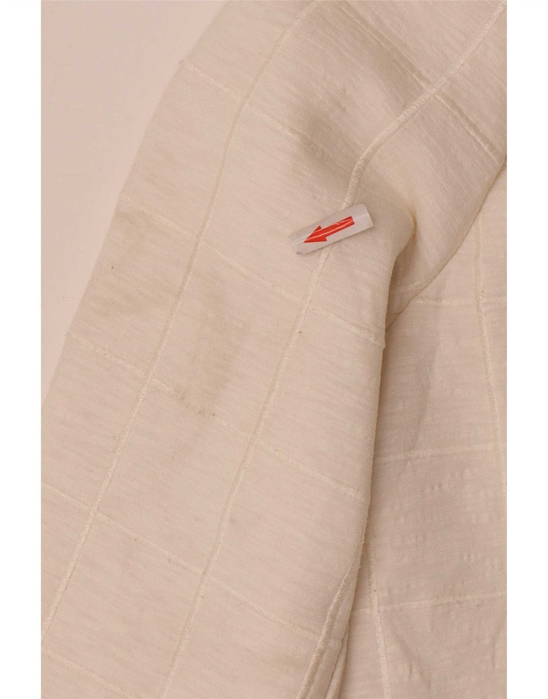 Cos Dame Top Langærmet UK 14 Medium White Check Polyester