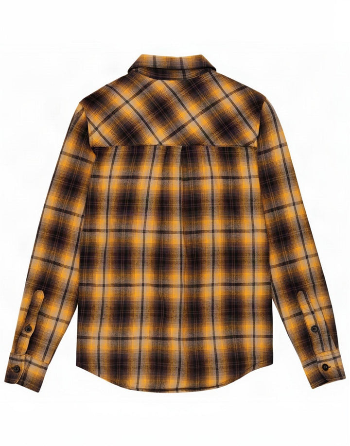 Mountain Warehouse Herre flannelskjorte lille gul ternet bomuld