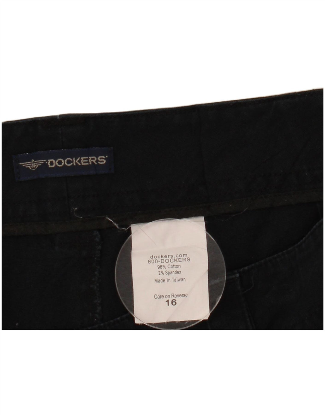 Dockers Womens Hot Pants US 16 2XL W38 Marineblå Bomuld