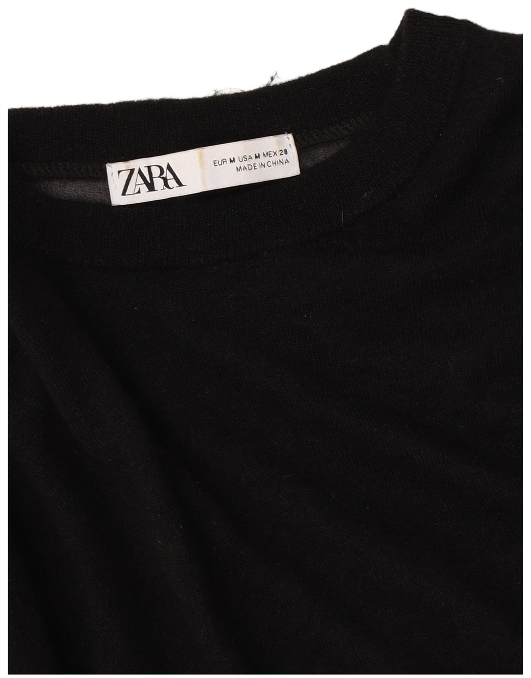 Zara Dame Oversized Boat Neck Jumper Sweater UK 14 Medium Black