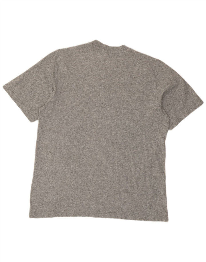 Adidas Grafisk T-shirt top til mænd, stor grå flækket bomuld