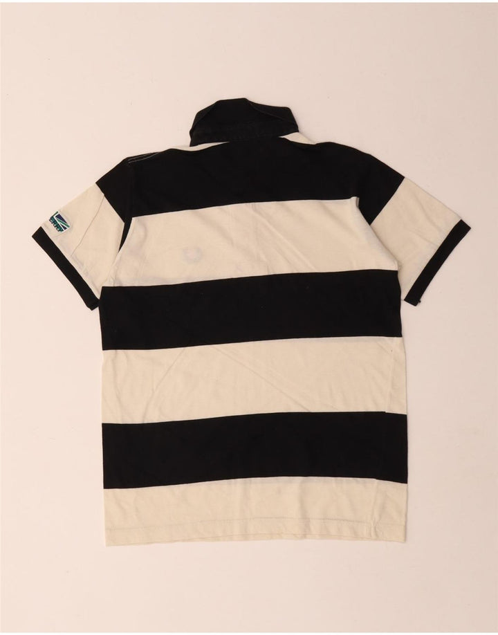 Fred Perry Boys Rugby Polo Shirt 9-10 år Sort Stribet