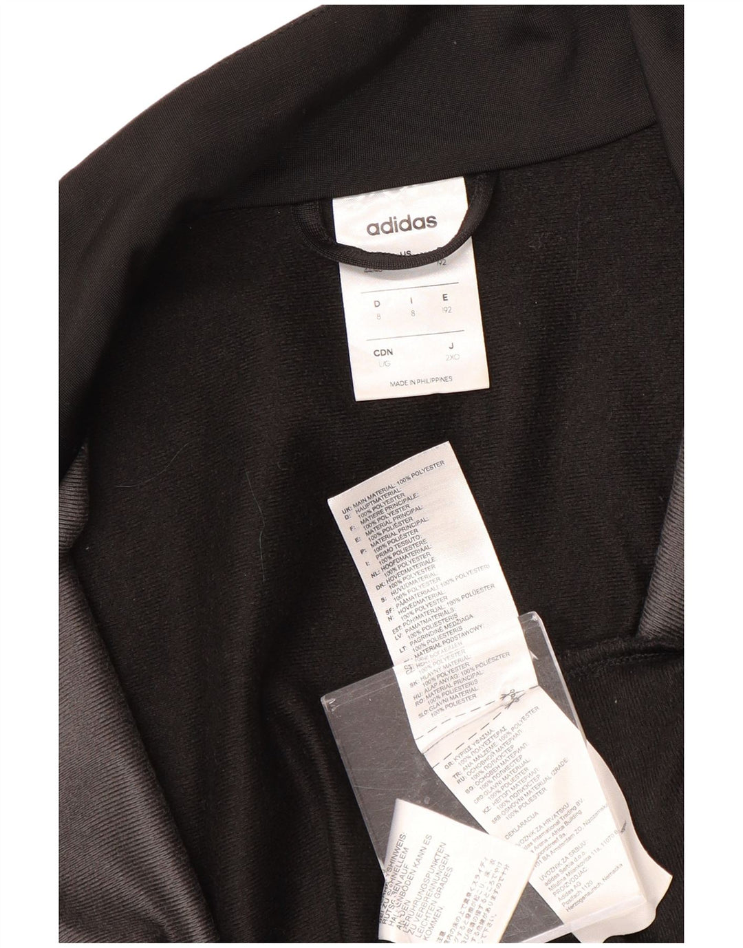 Adidas Træningsdragt til mænd Top jakke UK 44/46 Large Black Colourblock Polyester