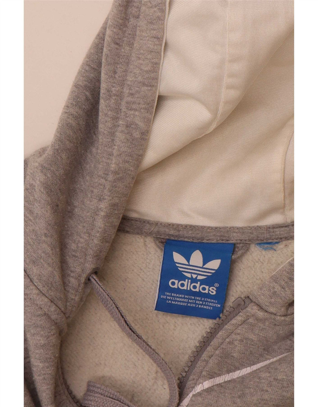 Adidas Herre grafisk hættetrøje med lynlås XL Grå