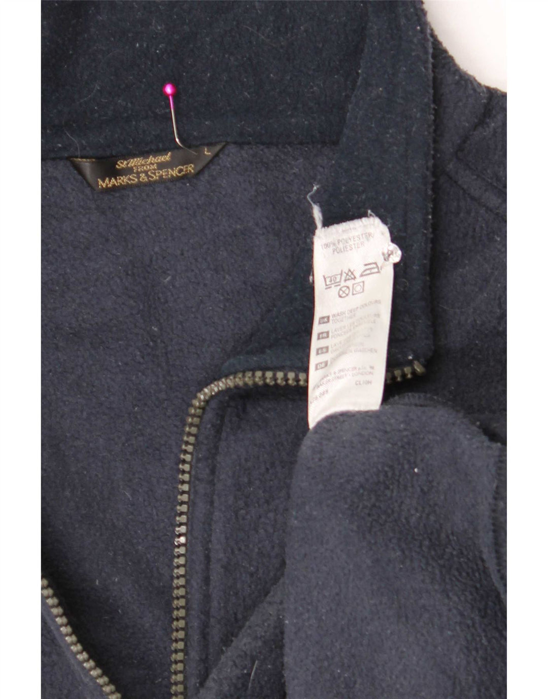 Marks & Spencer Herre St. Michael Fleecejakke UK 40 Large Navy Blue