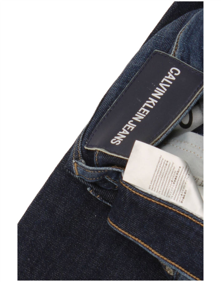 Calvin Klein Herre Slim Jeans W32 L32 Marineblå Bomuld