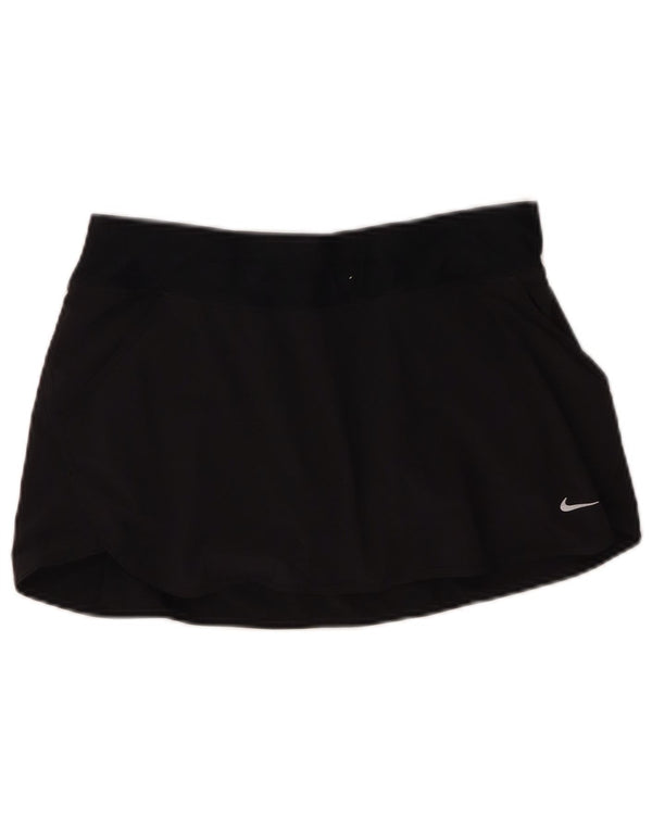 Nike Womens Dri Fit Skort UK 14 Medium Black Polyester