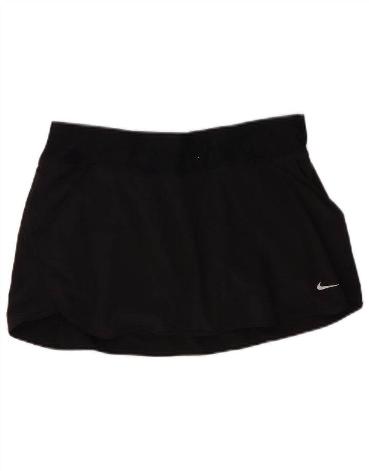 Nike Womens Dri Fit Skort UK 14 Medium Black Polyester